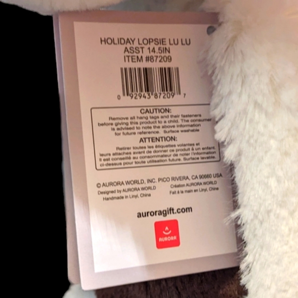 Aurora Gifts Lopsie Lu Lu Sawyer the Puppy Stuffed Animal Plush Toy NWT - Picture 4 of 11